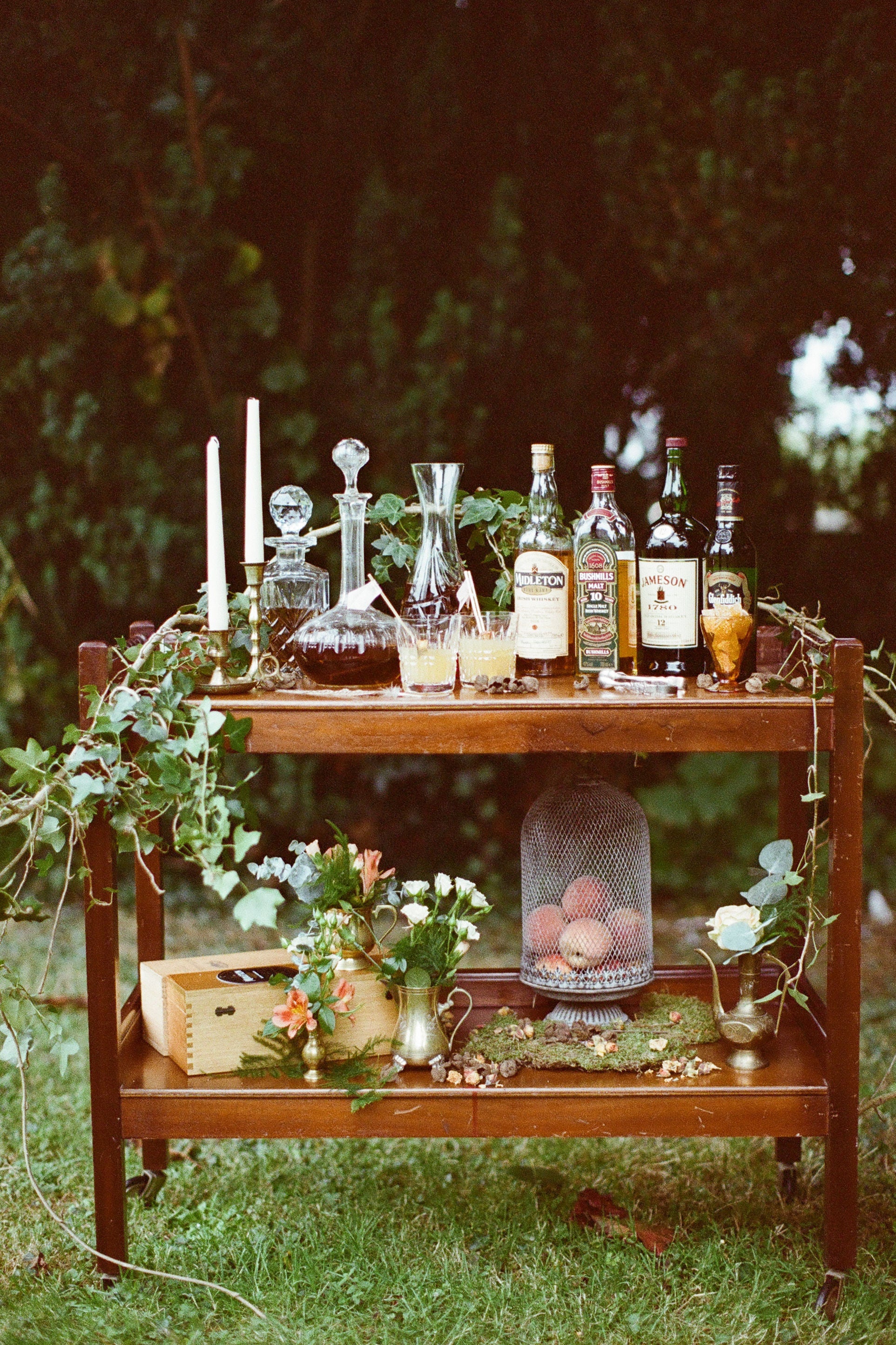 autumn bar cart inspiration