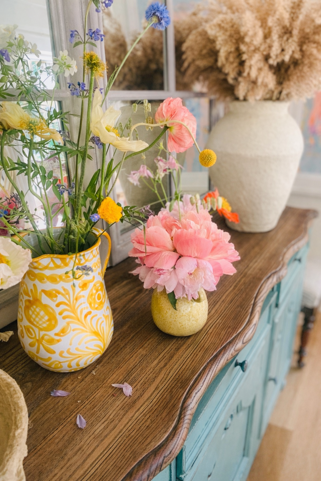 Handmade Spanish Ceramic Pitcher, Sunny Yellow - Amber + Willow