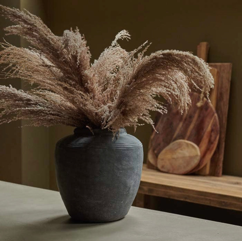 Grey Cement Vessel - Amber + Willow