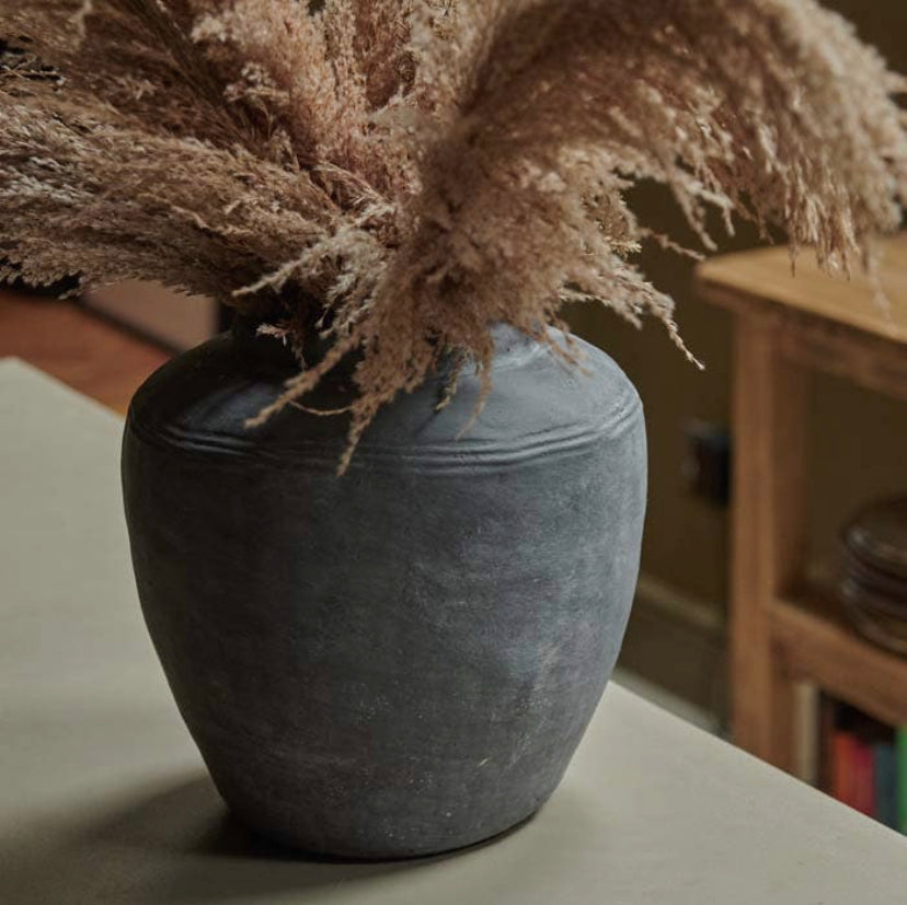 Grey Cement Vessel - Amber + Willow