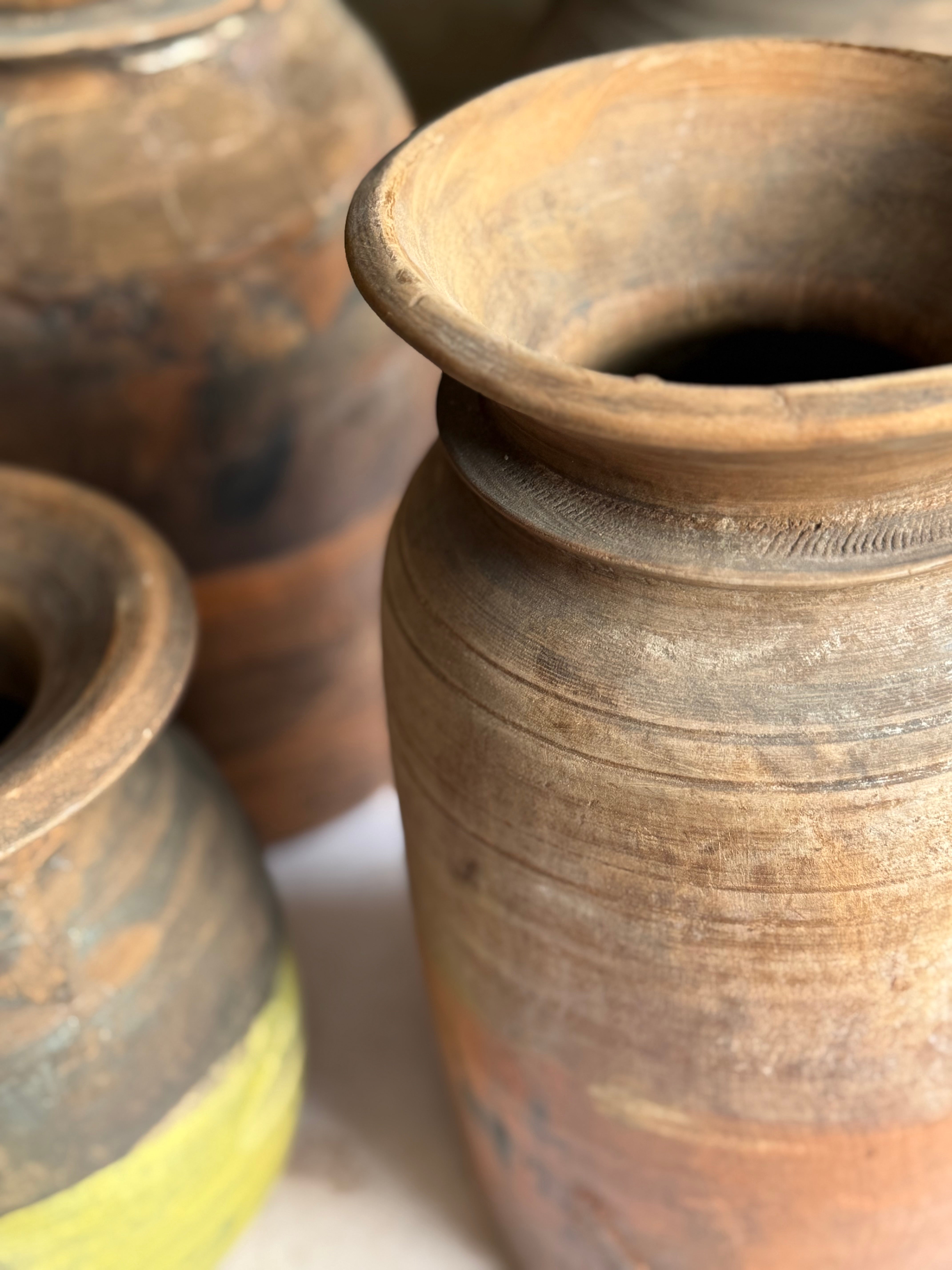 Vintage Wooden Milk Pot, Yellow