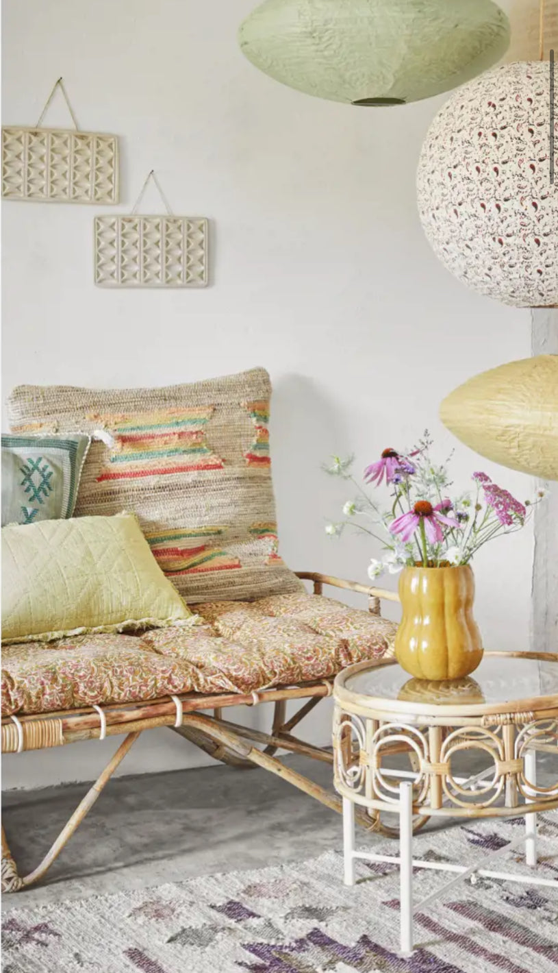 Handwoven jute cushion cover