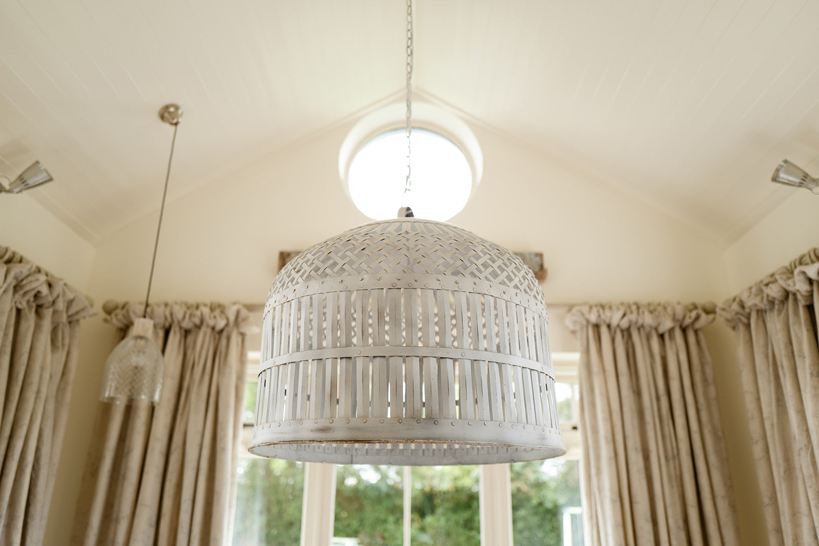 Oversized metal factory light