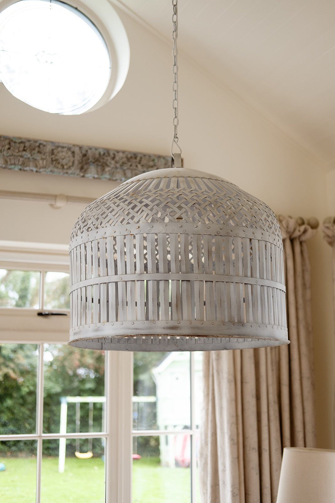Oversized metal factory light