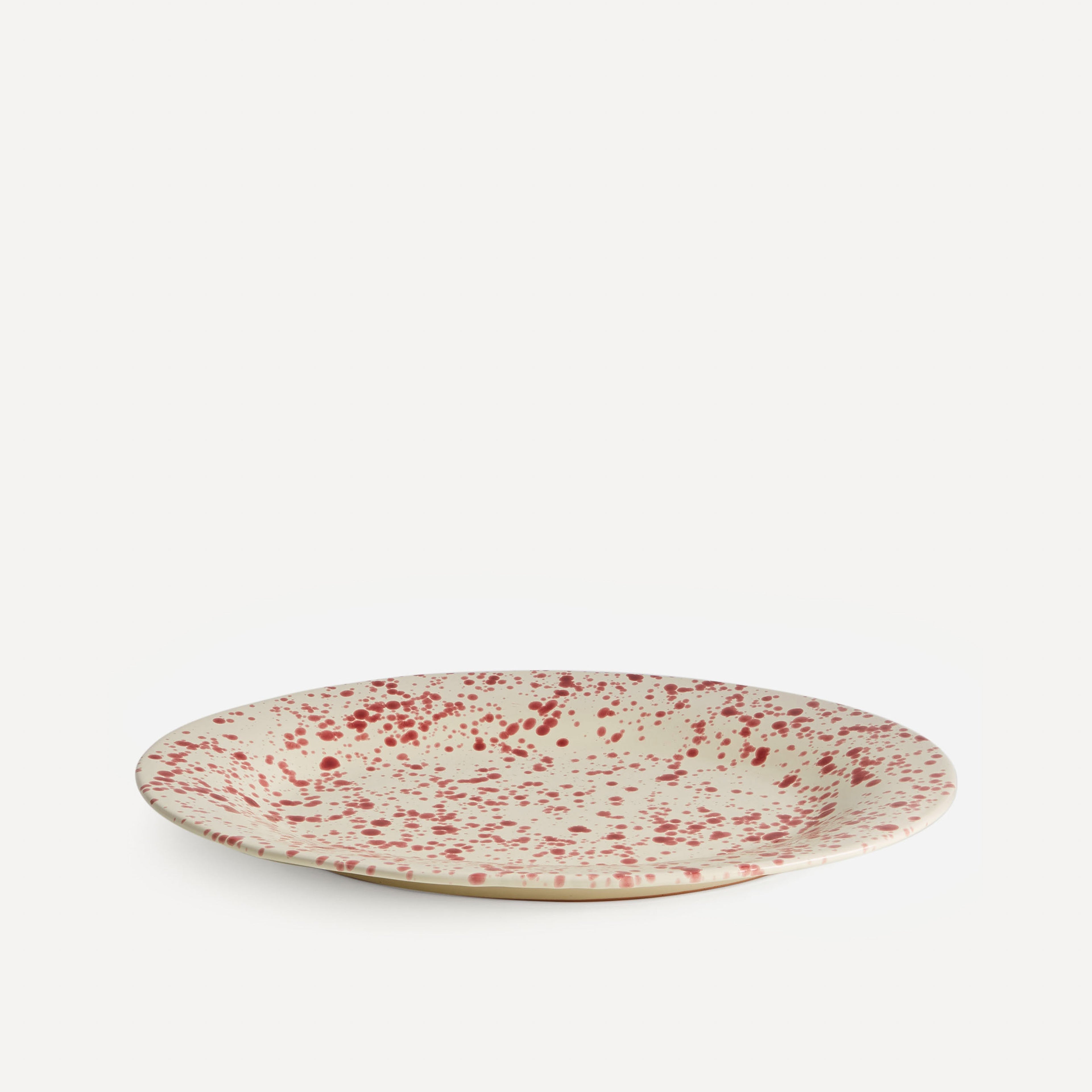 Italian Ceramic Splatterware Serving Platter - Amber + Willow