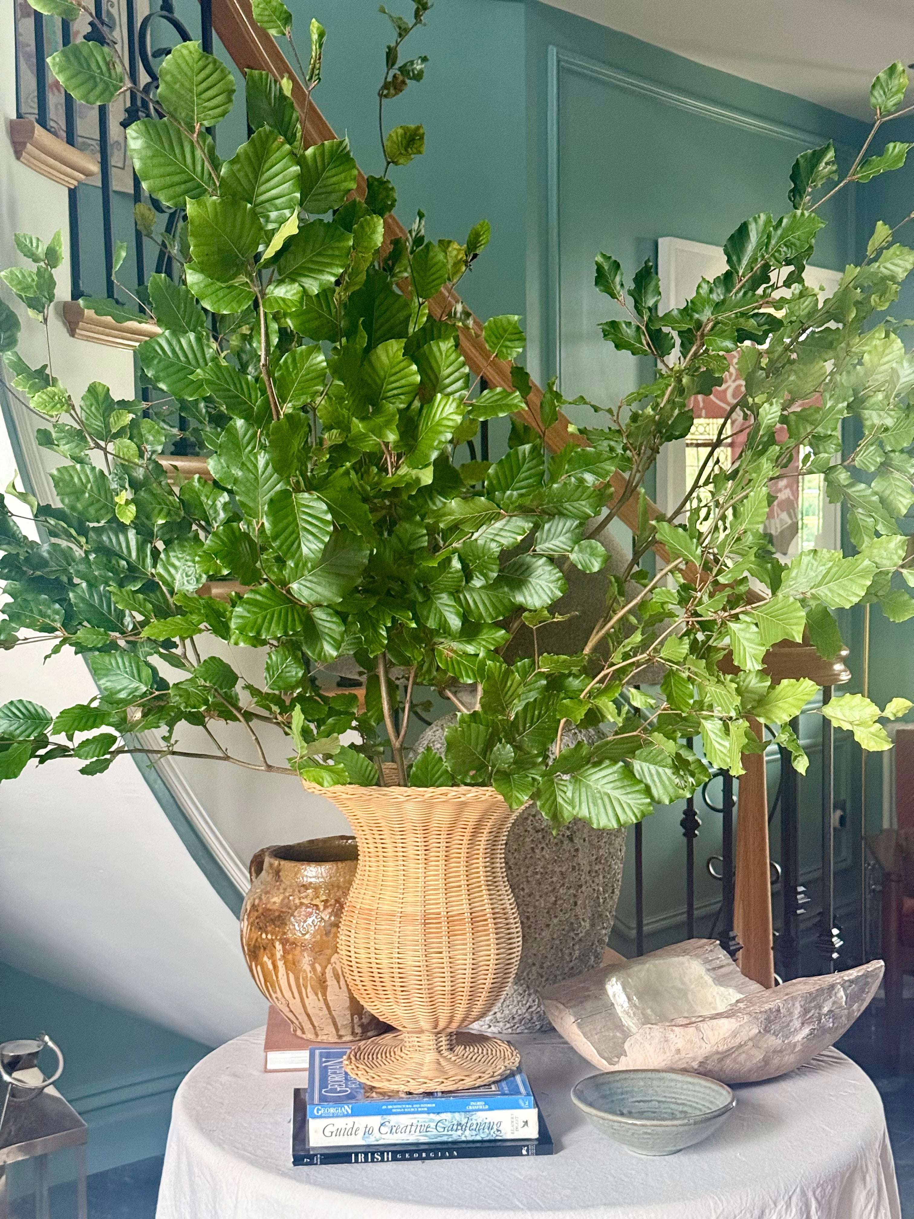 Rattan Urn