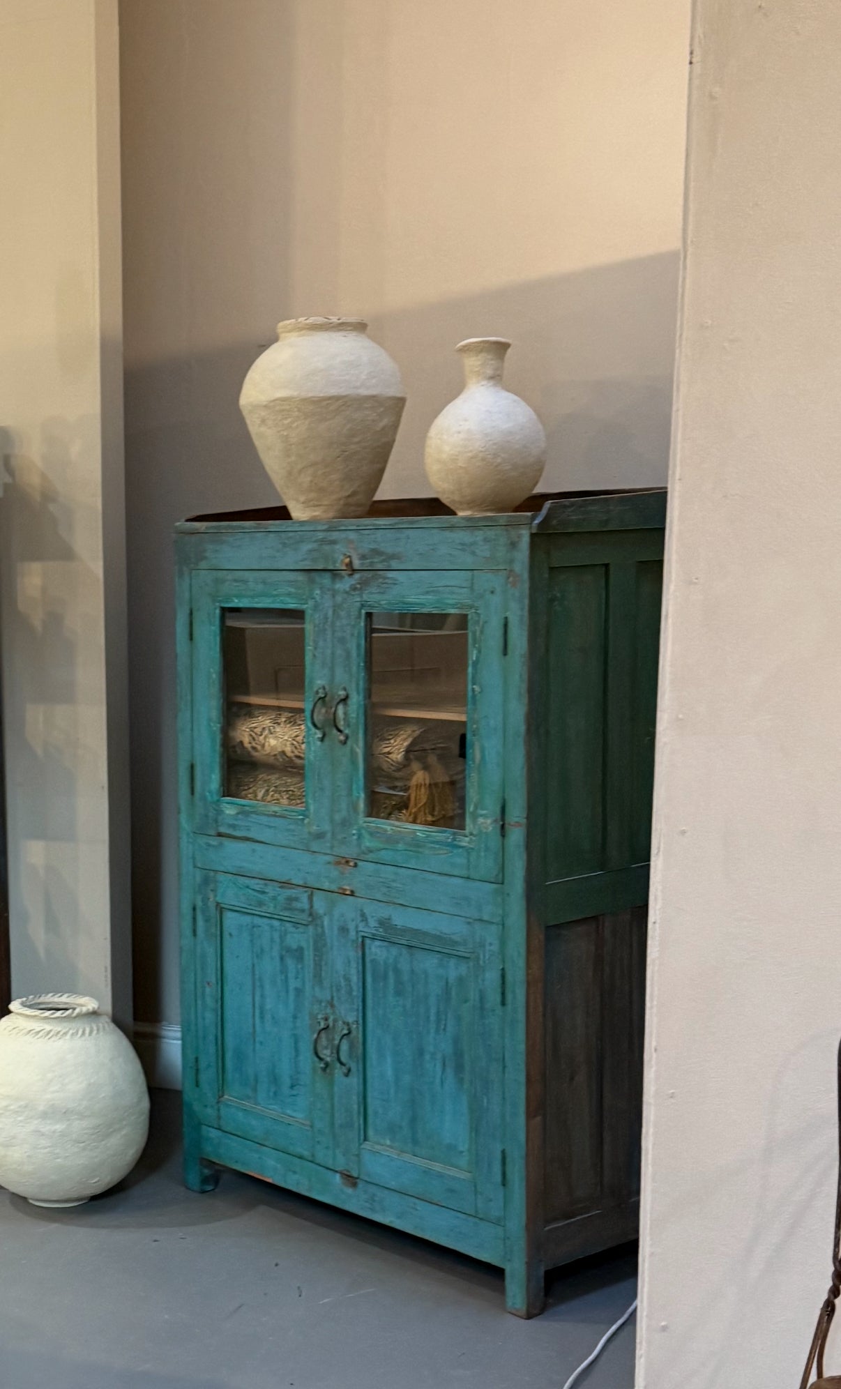 Vintage Indian Turquoise Cabinet