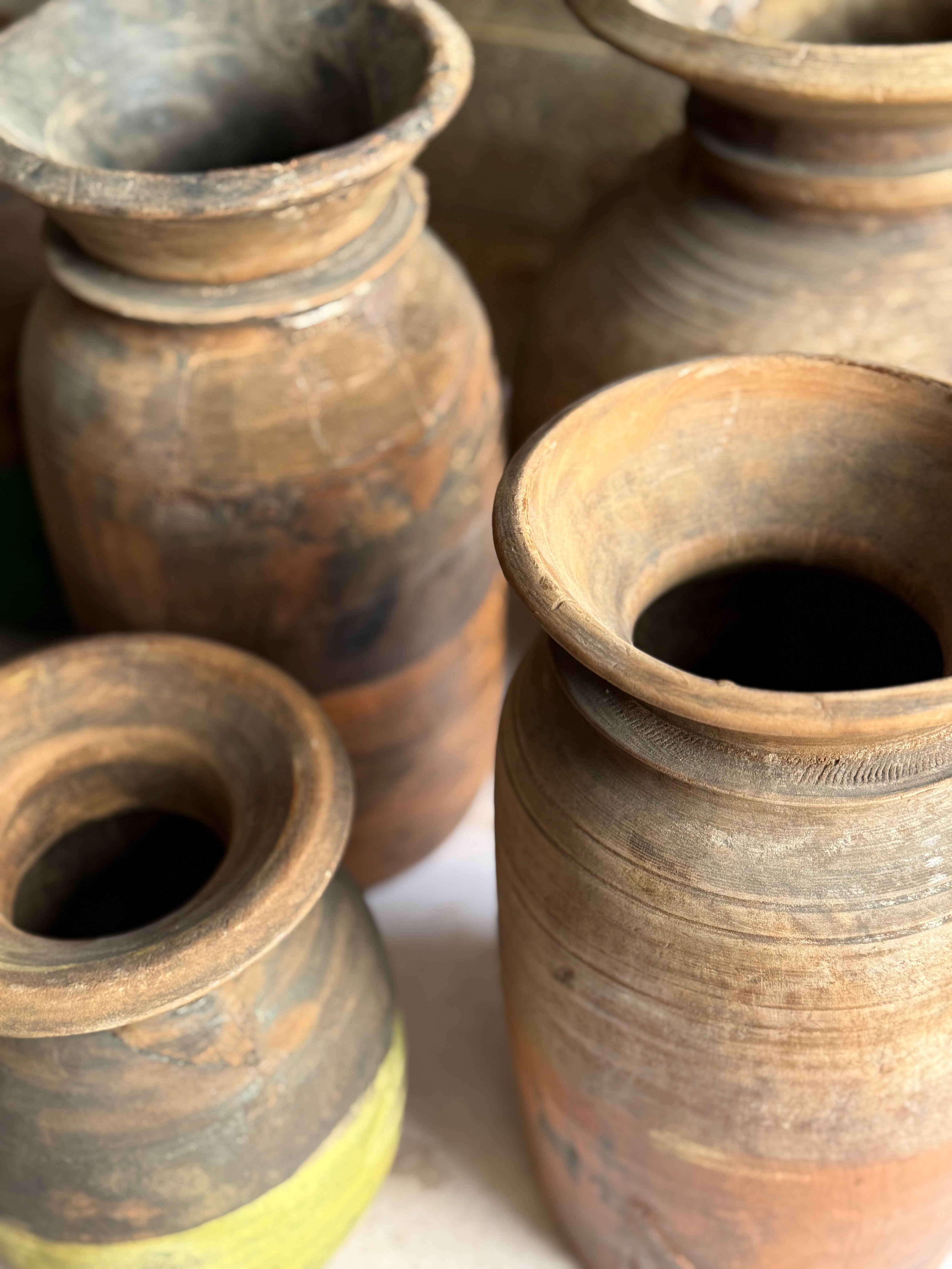 Vintage Wooden Milk Pot, Yellow
