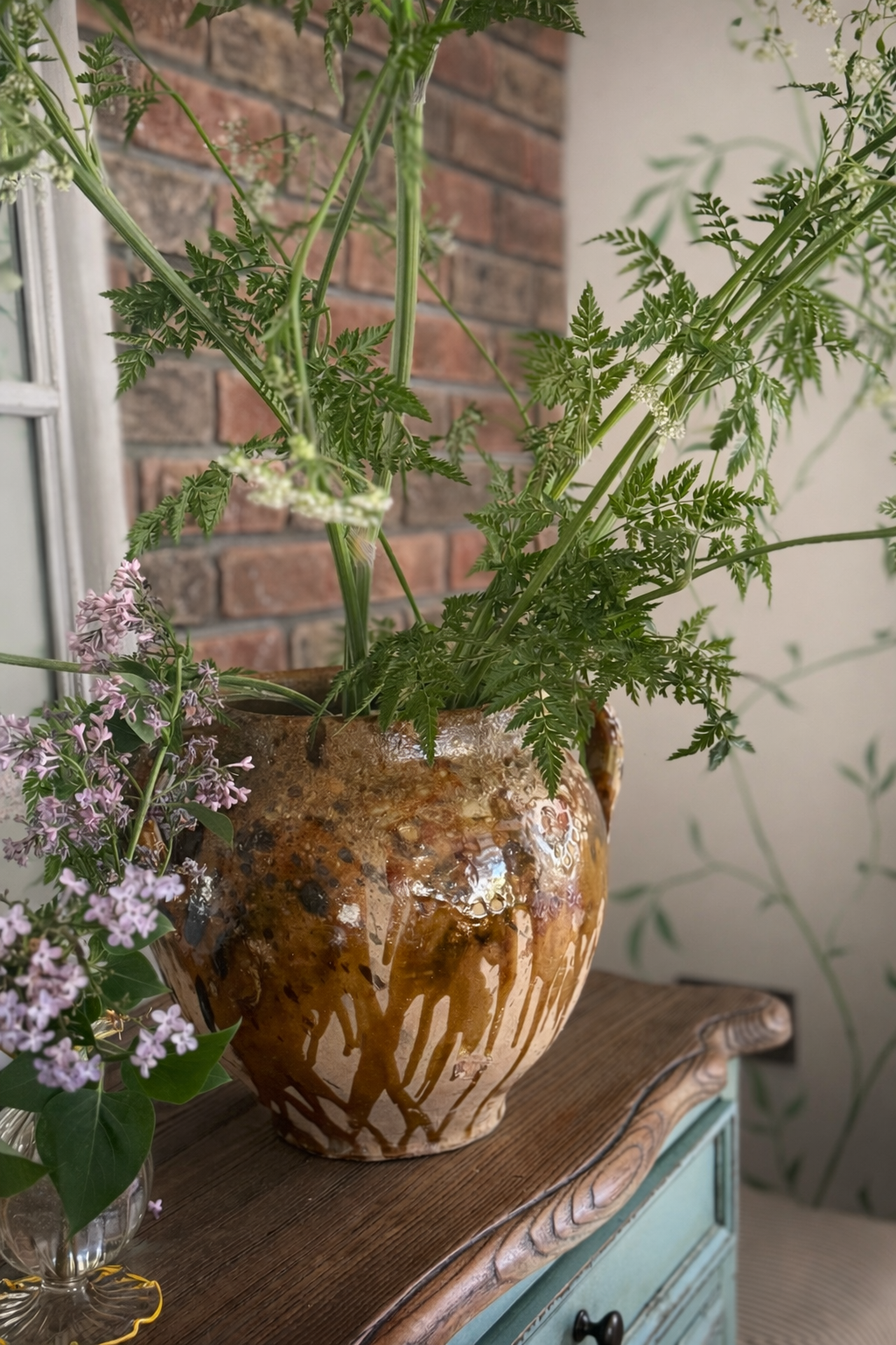 Vintage Stoneware Vessel With Handles - Amber + Willow