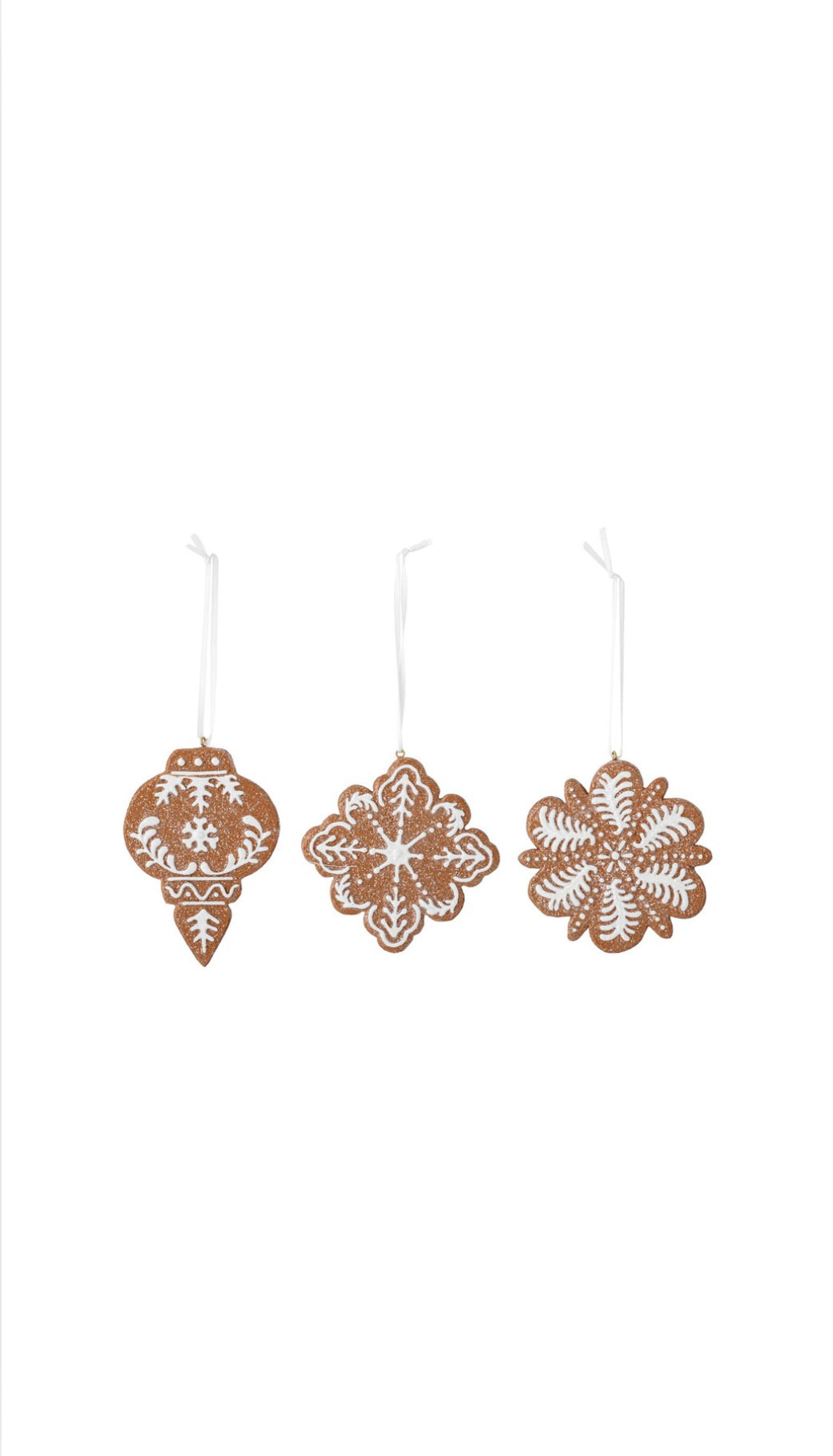 Ginger Bread Cookie Decorations, set of 3