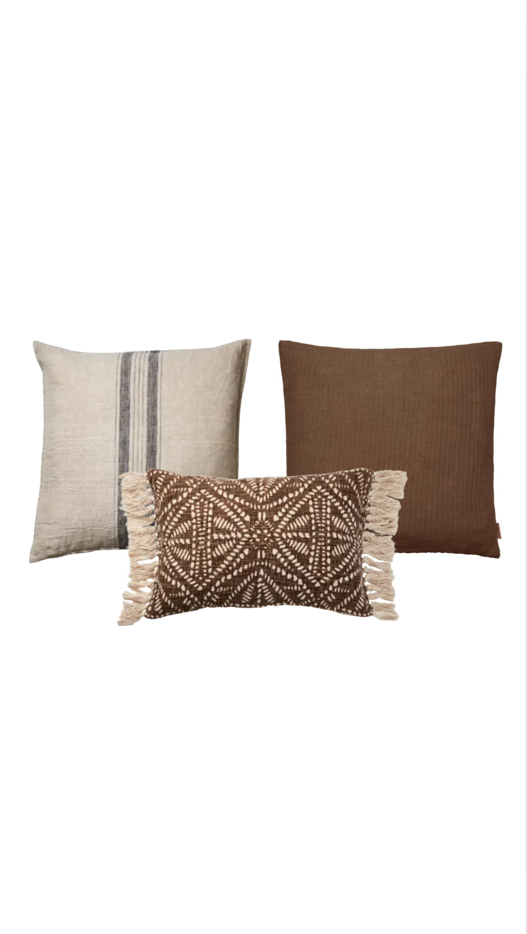 Cocoa & Linen Cushion Set