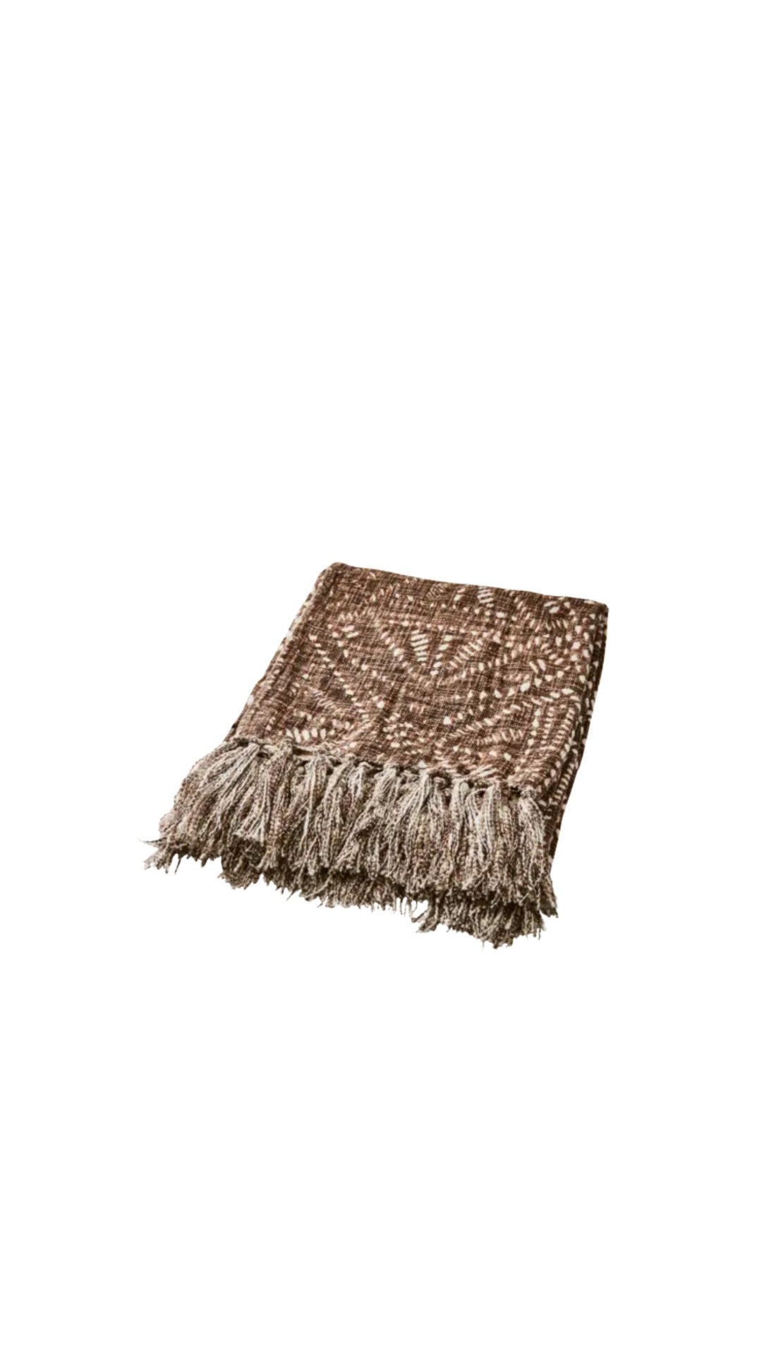 Brown and Cream Cotton Blanket