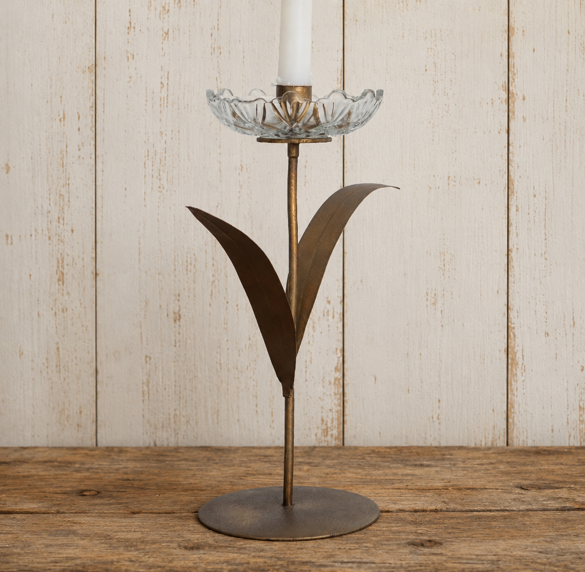 Flower Glass Candle Holder