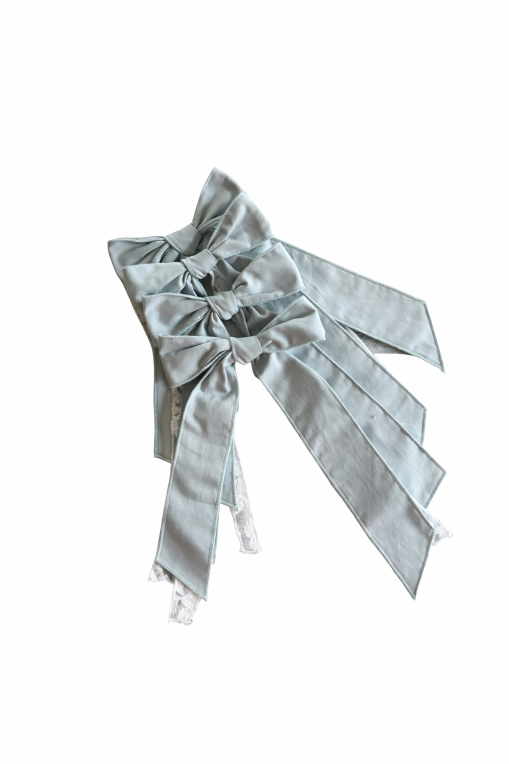Set of 4 Ice Green Napkin bows - Amber + Willow