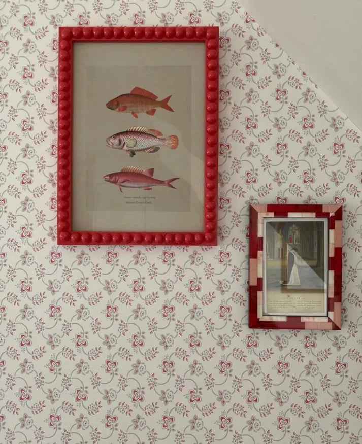 Raspberry Lacquer Bobbin Frame, 6" x 8"