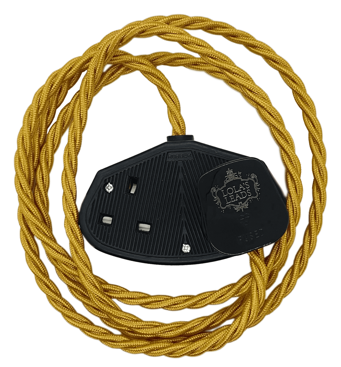 vintage braided extension lead