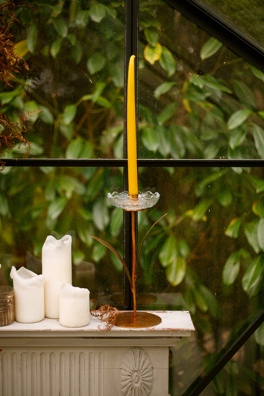 Flower Glass Candle Holder