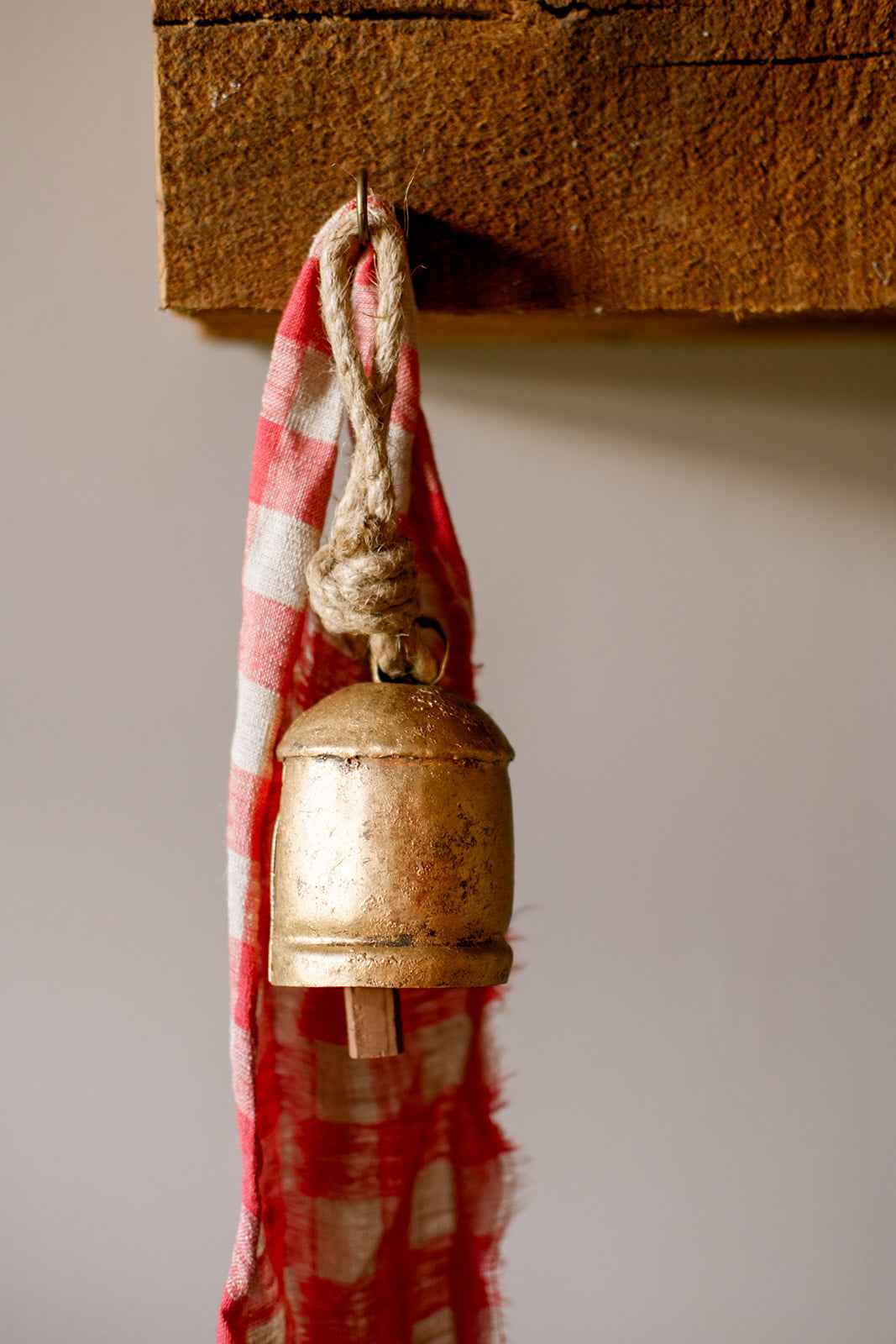 Hanging Gold Cow Bell Decoration