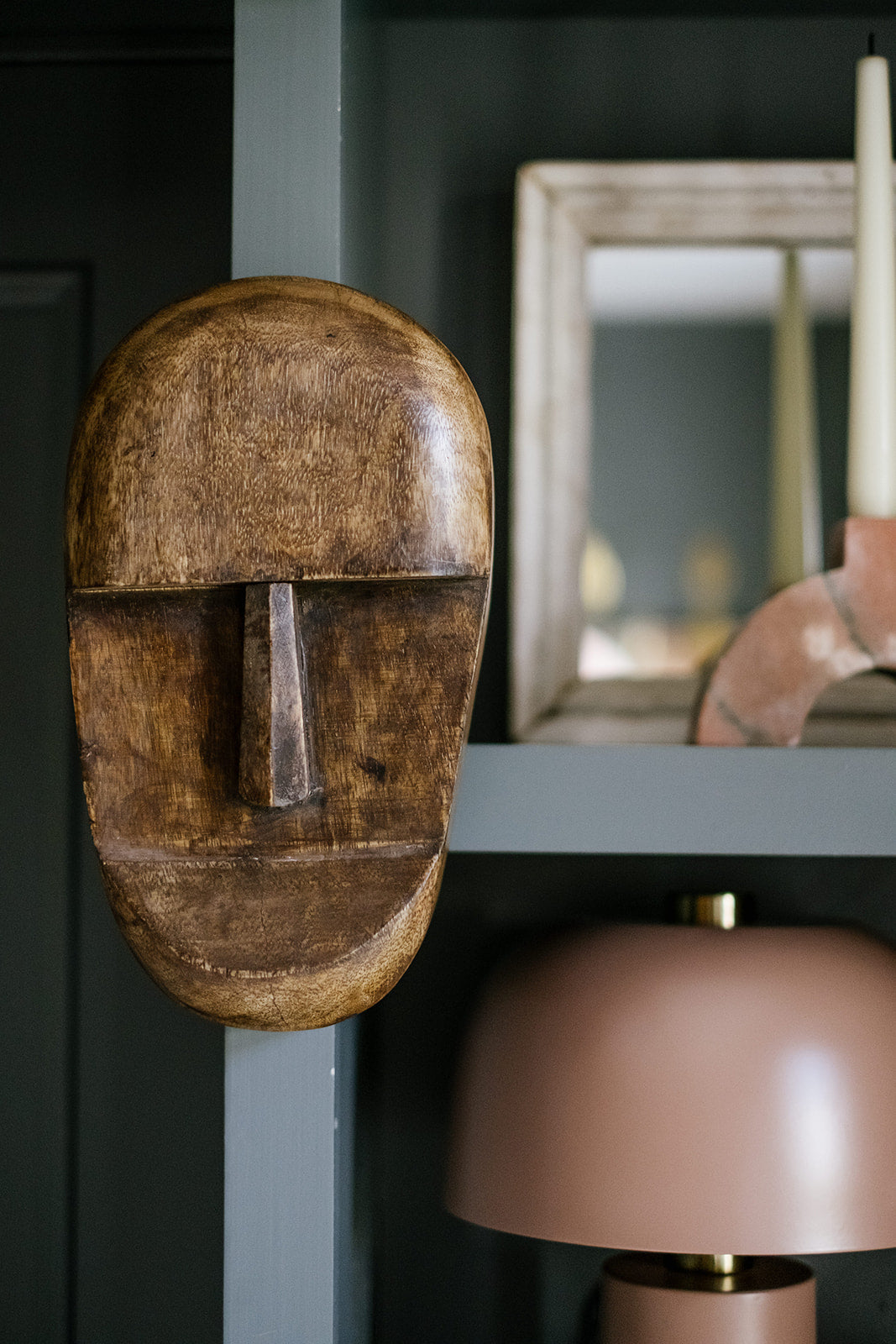 Reclaimed Wood Mirror, Off-White