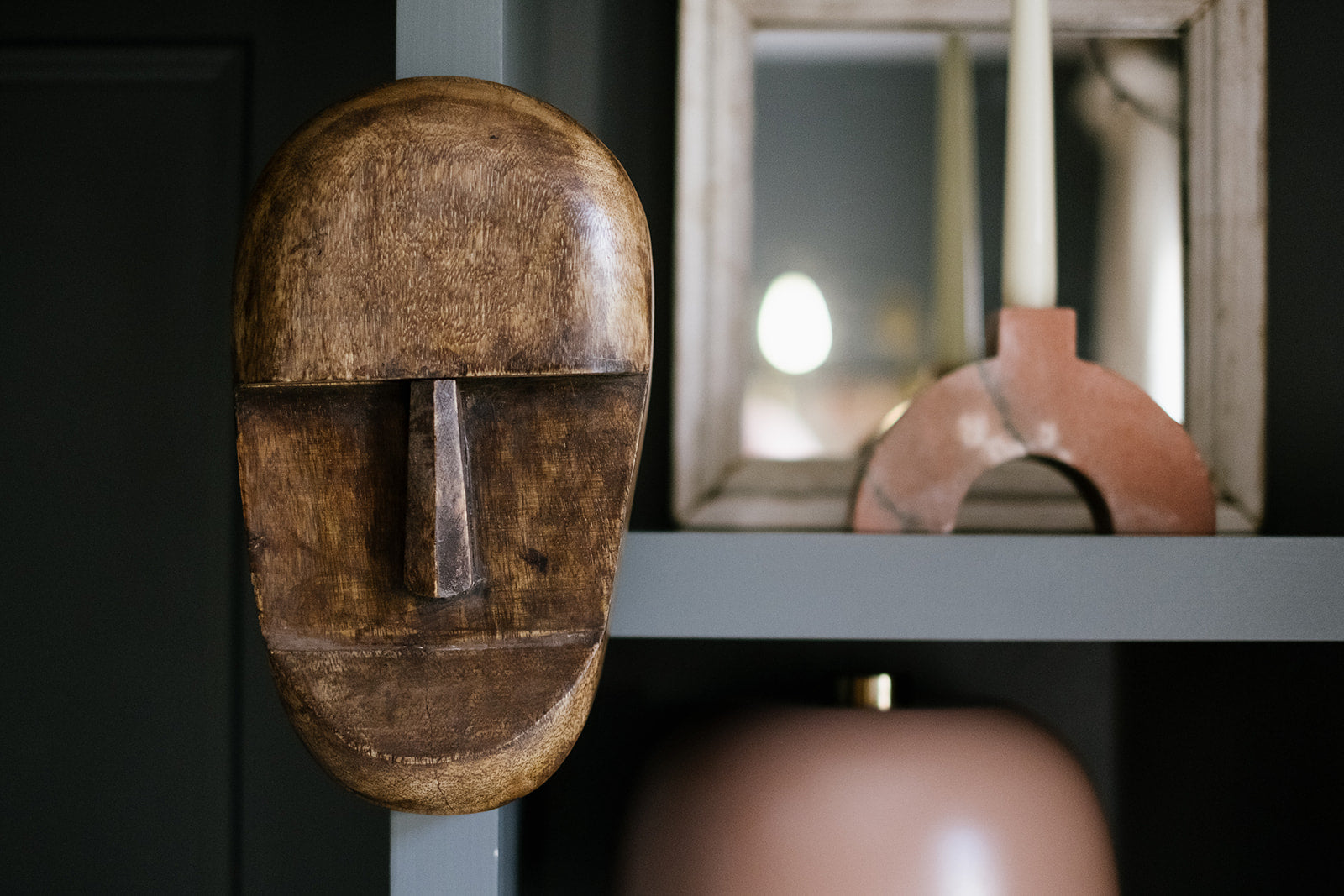 Reclaimed Wood Mirror, Off-White