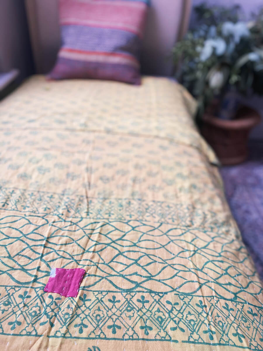 Vintage Cotton Kantha Throws