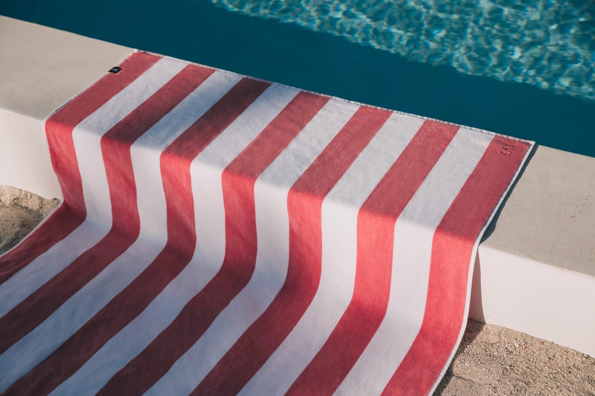 retro stripe beach towel