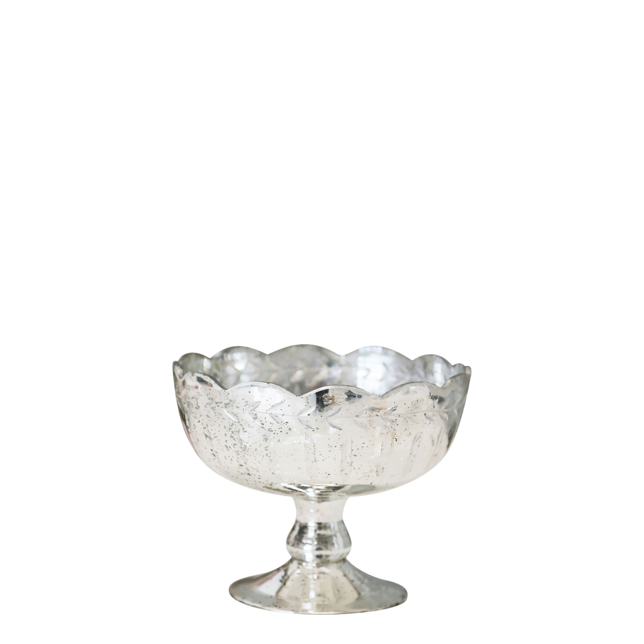 Antique Silver Footed Vase - Amber + Willow