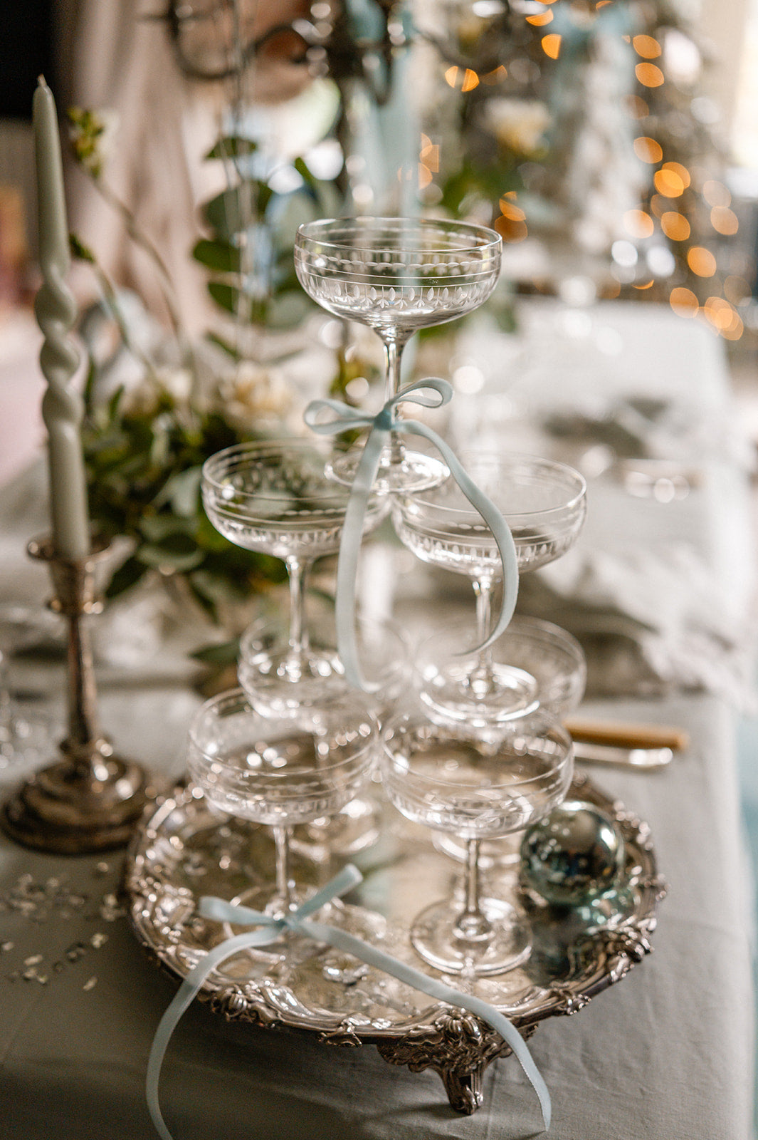 Set Of Four Crystal Cocktail Glasses