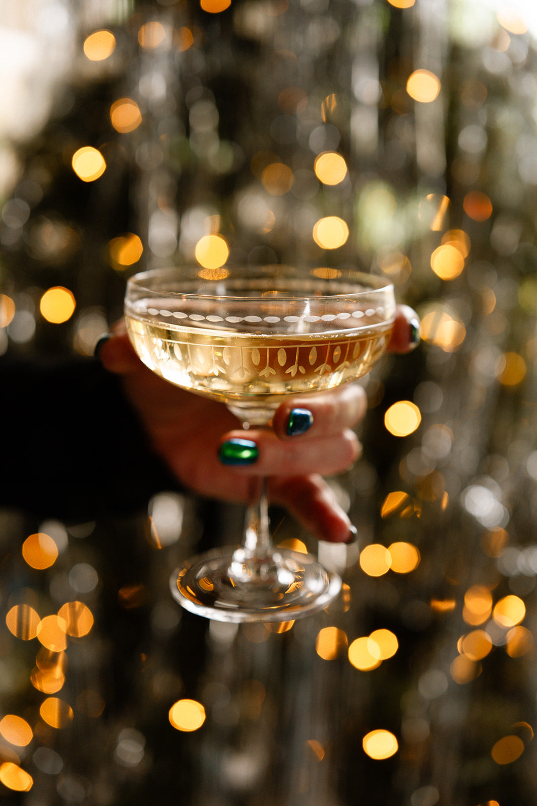 Set Of Four Crystal Cocktail Glasses