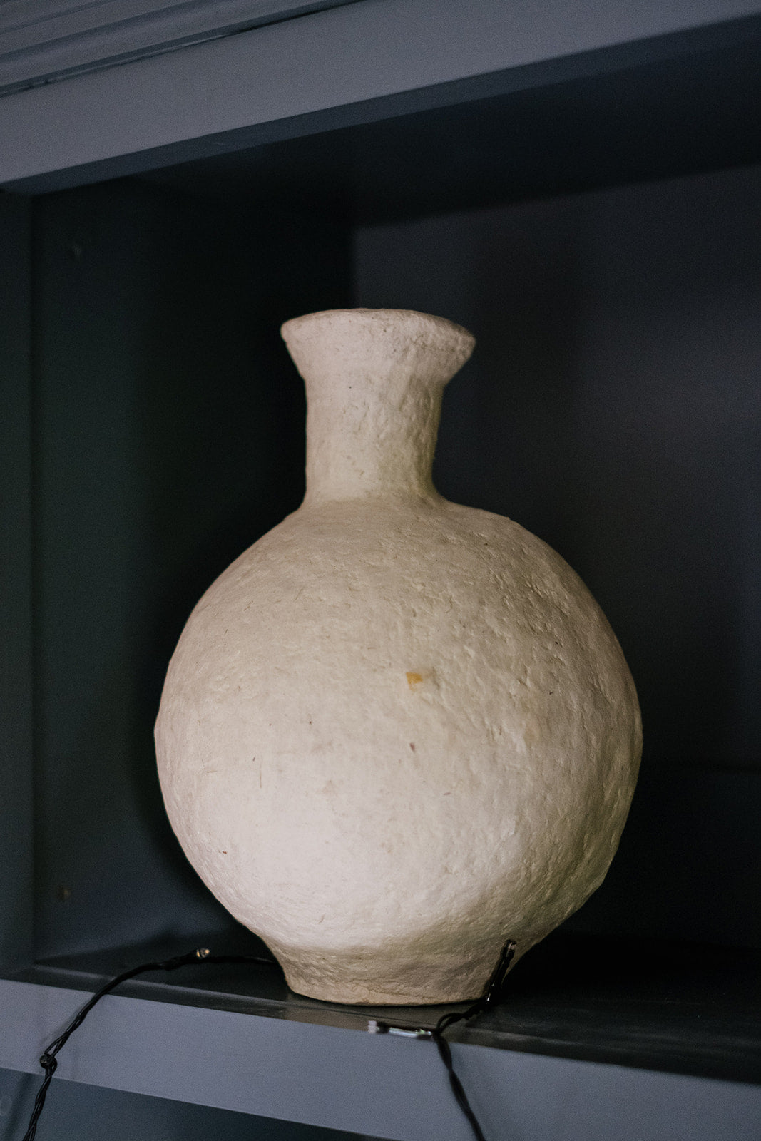 Papier-Mache Swan Neck Vase - Amber + Willow
