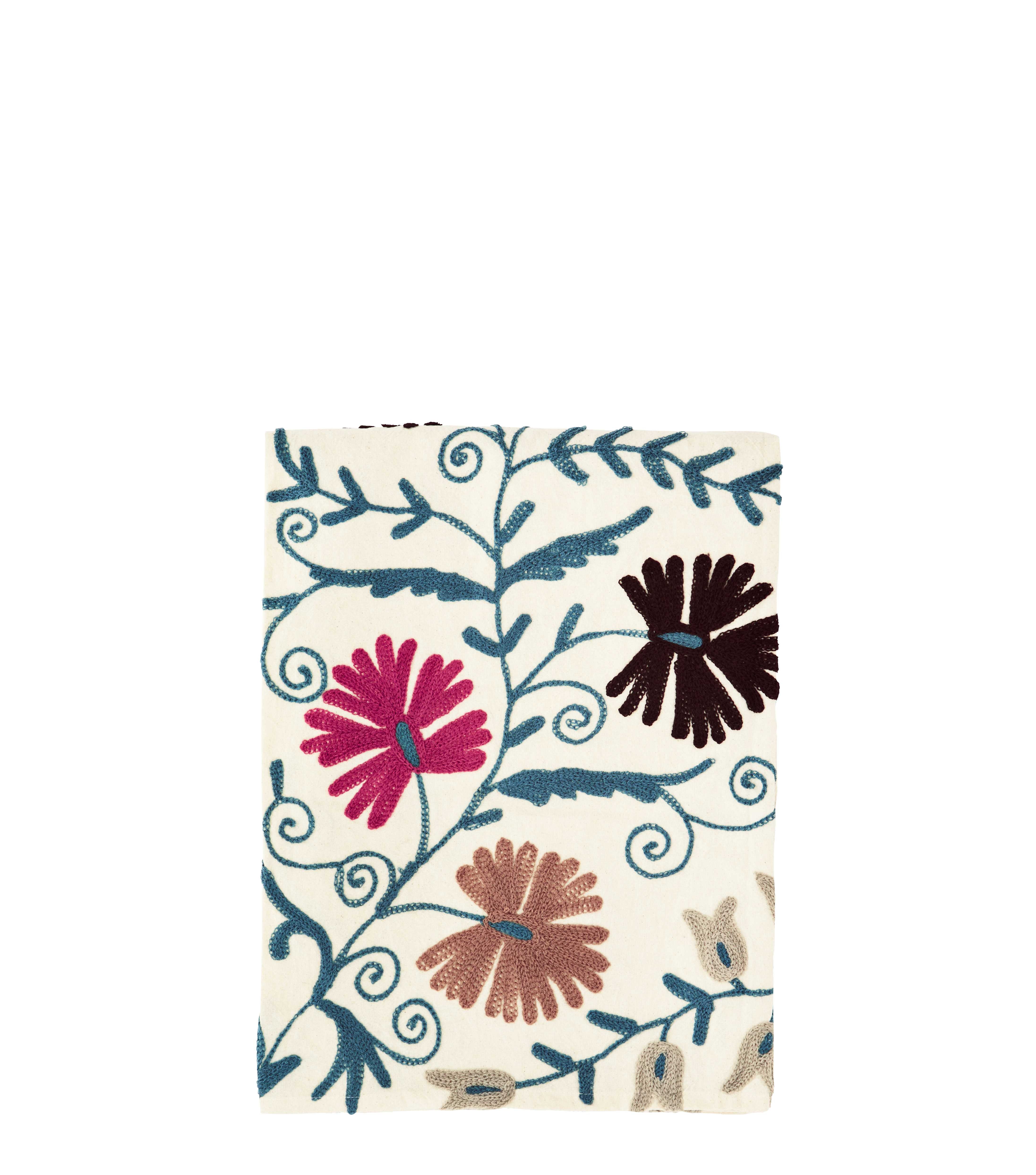 Suzani Embroidered Throw Blanket