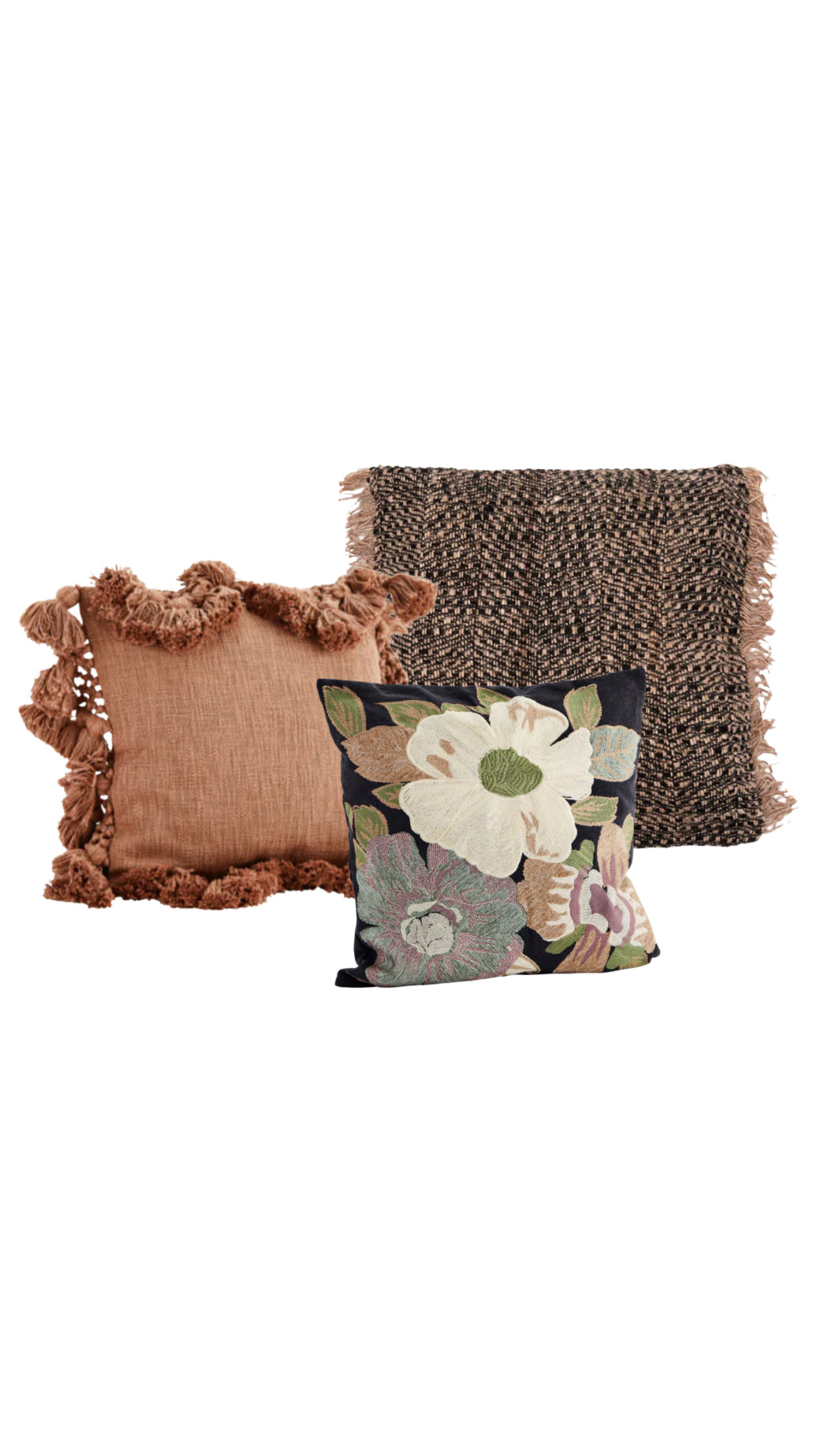 Terracotta and black cushion styling set from Amber and Willow