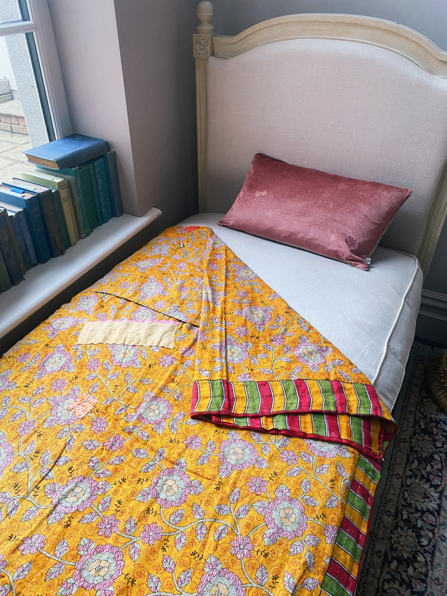 Vintage Cotton Kantha Throws