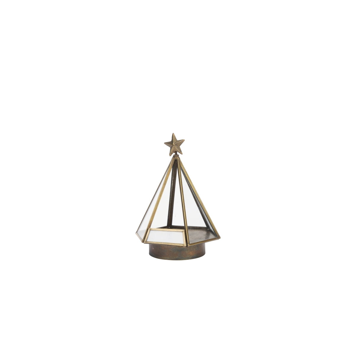 Glass & Iron Christmas Tree Votive