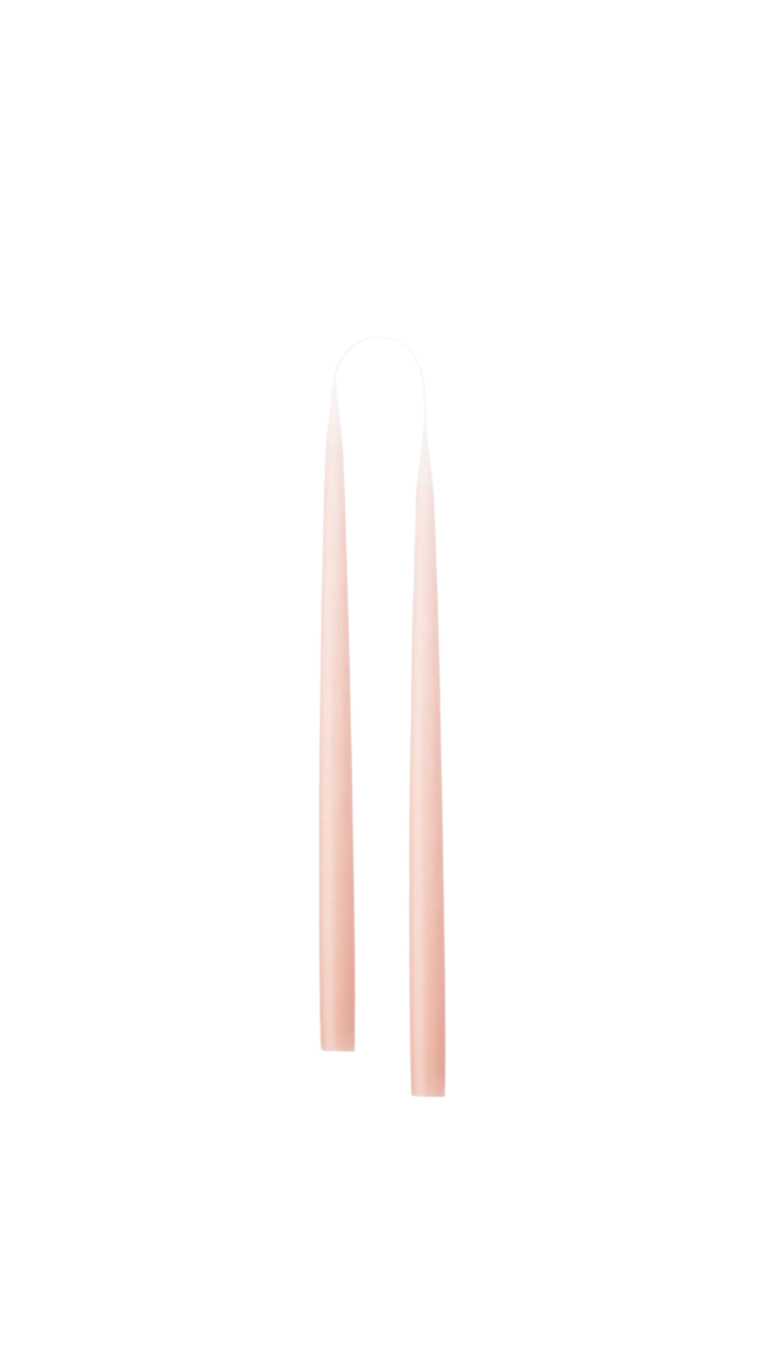 Ballet pink tapered dinner candles