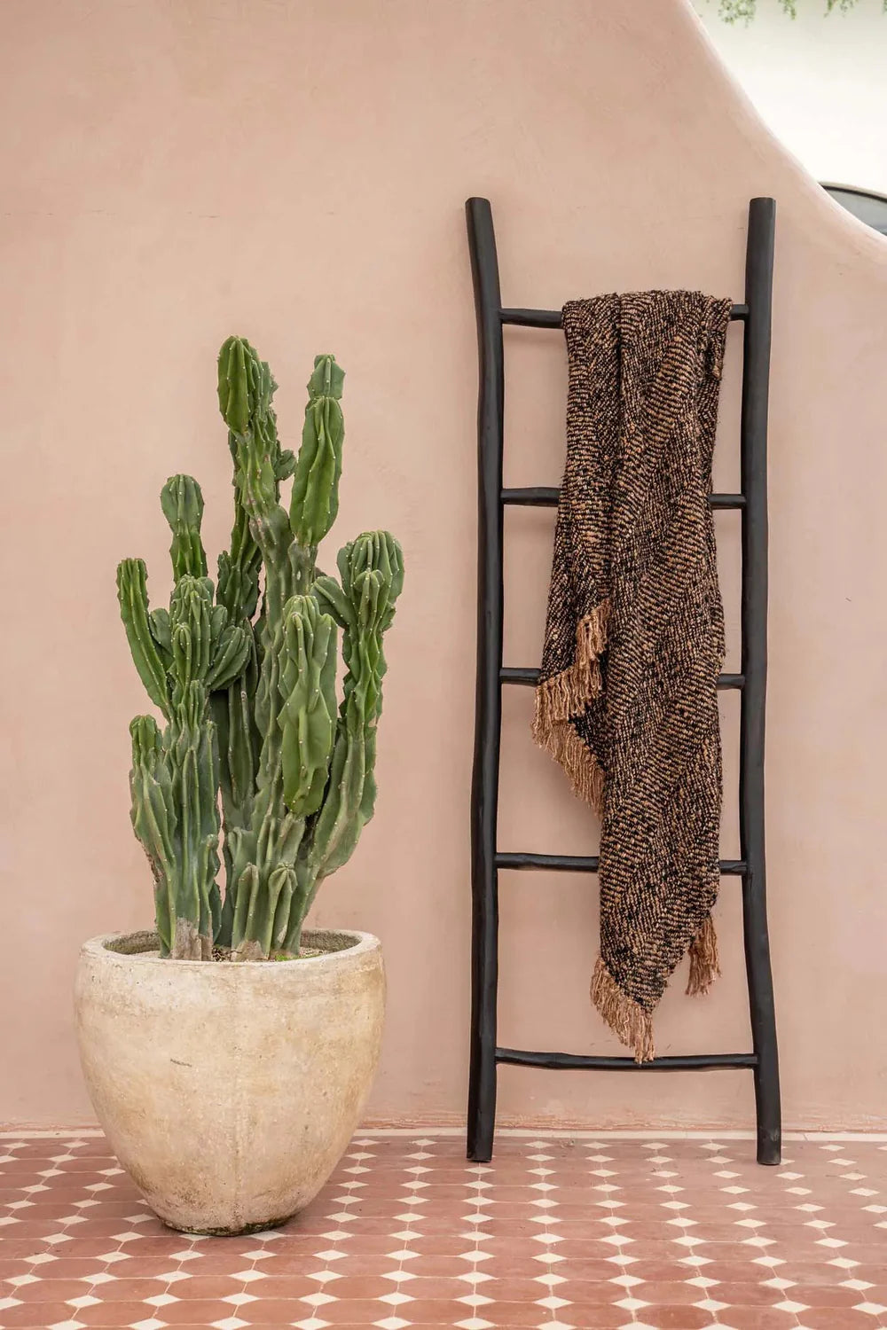 Black And Copper Handwoven Blanket