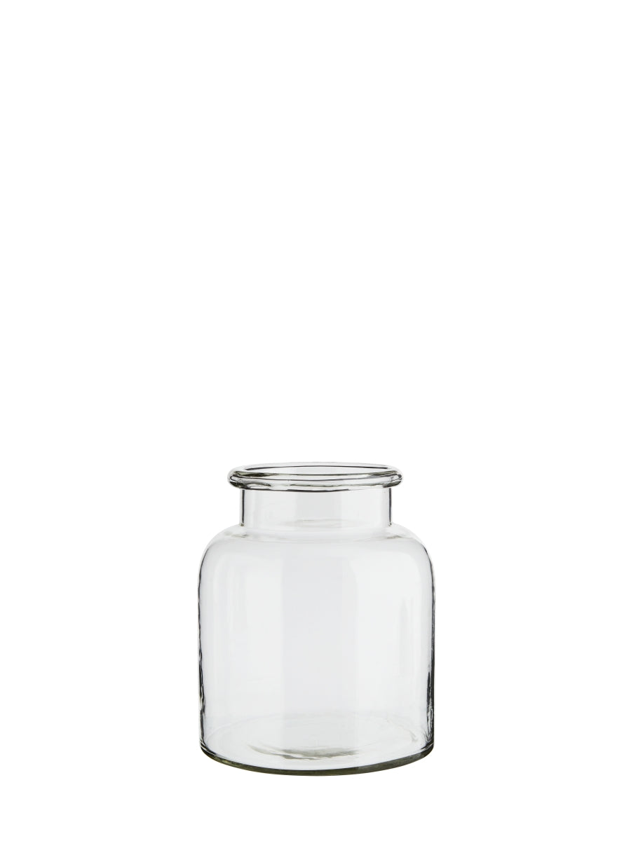 Glass Bell Jar Vase - Amber + Willow