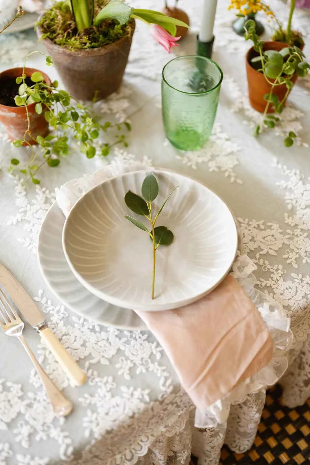 Ridged Dinner Plate & Pasta Bowl Bundle