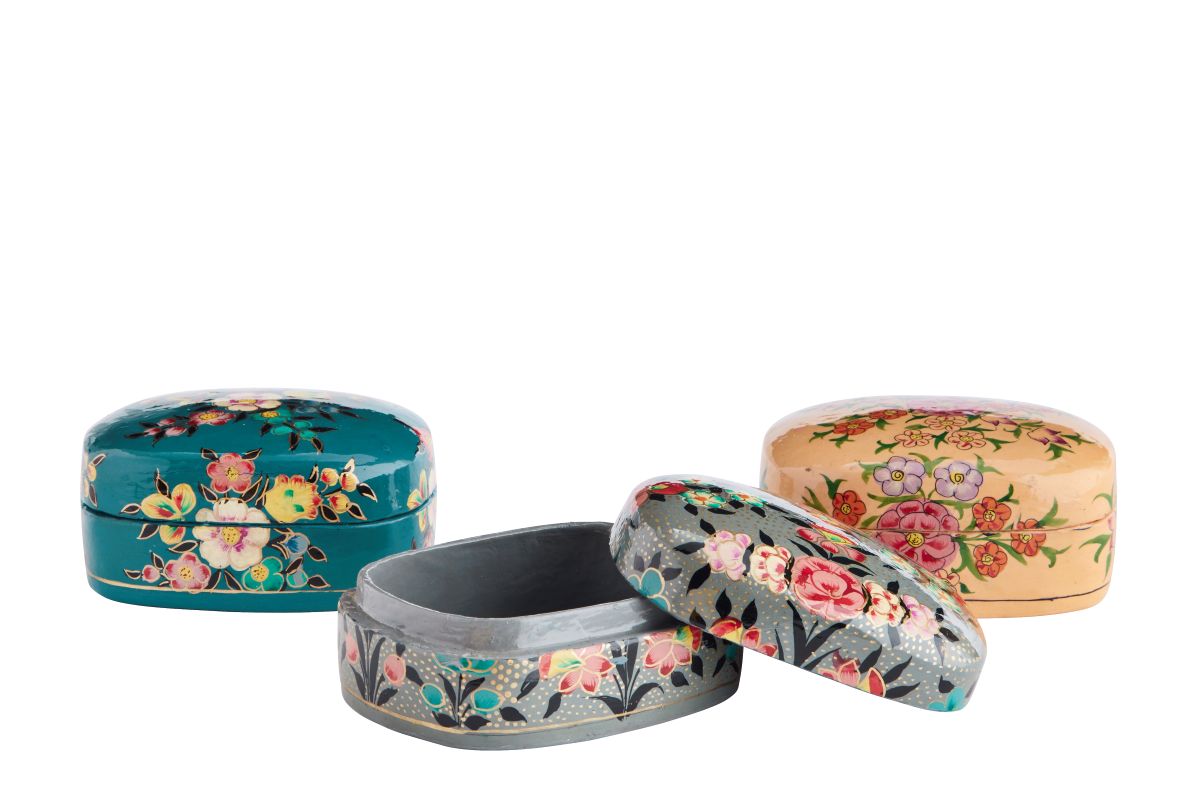 Papier-Mache Trinket Boxes - Amber + Willow