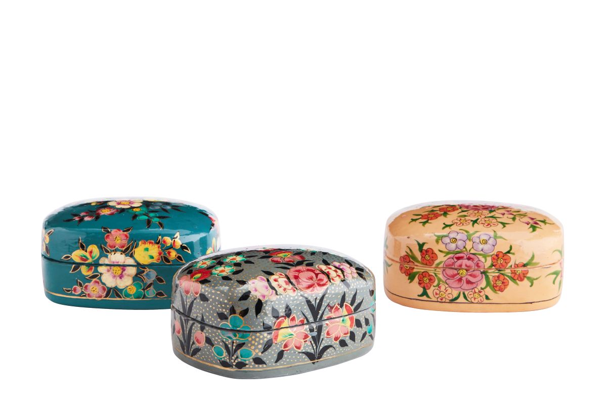 Papier-Mache Trinket Boxes - Amber + Willow