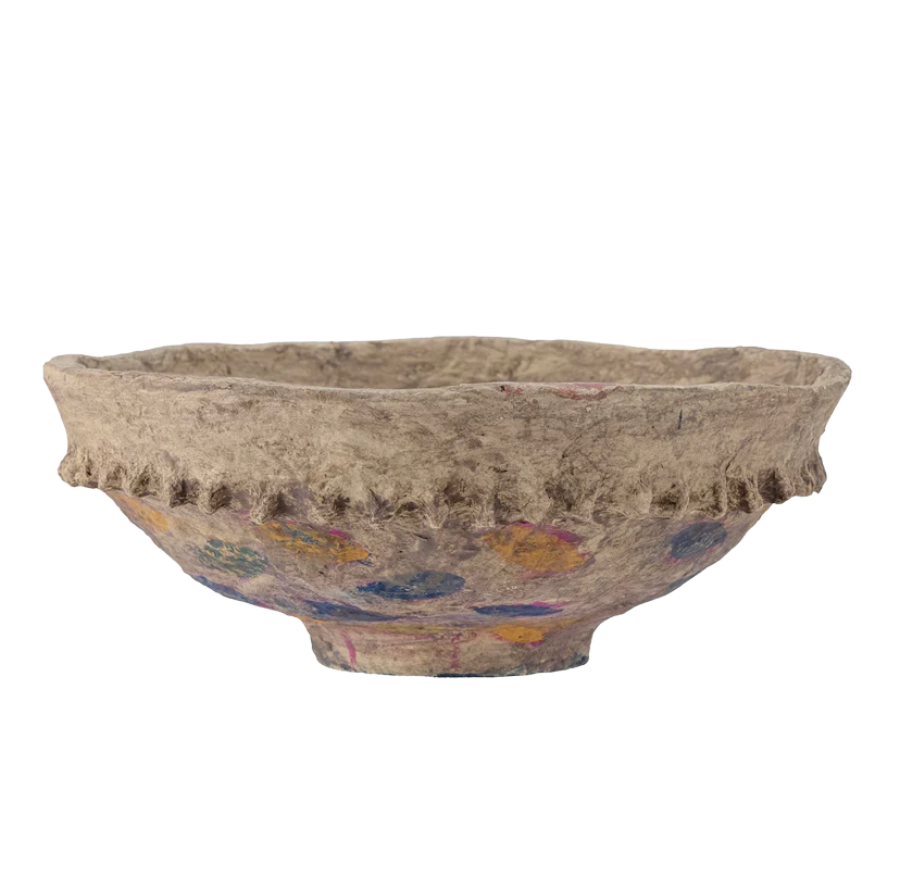 handmade papier-mâché mache bowl