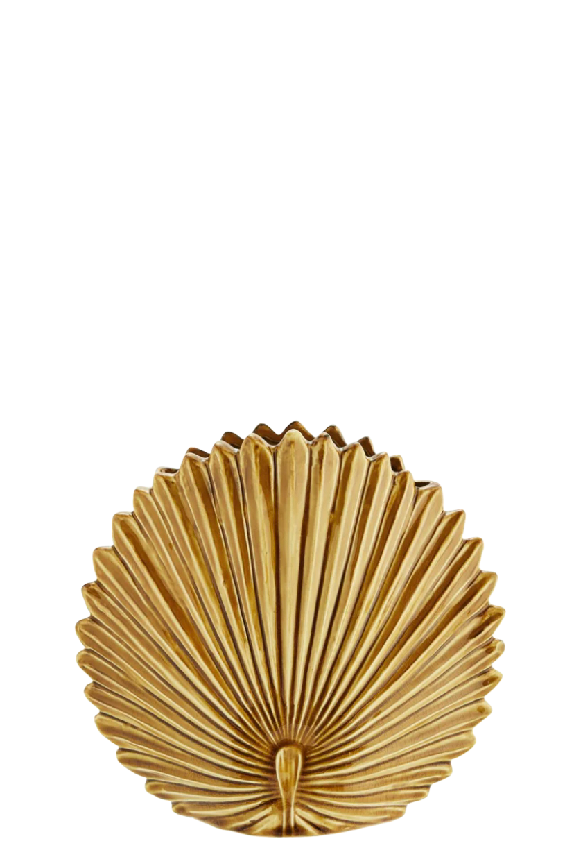 stoneware leaf vase