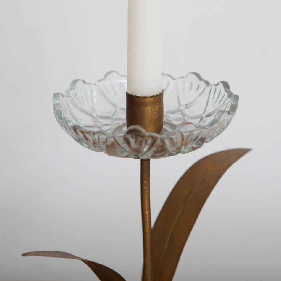 Flower Glass Candle Holder