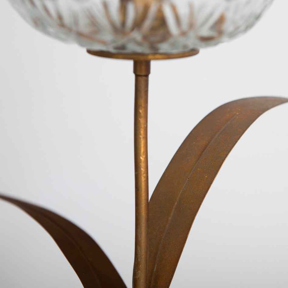 Flower Glass Candle Holder