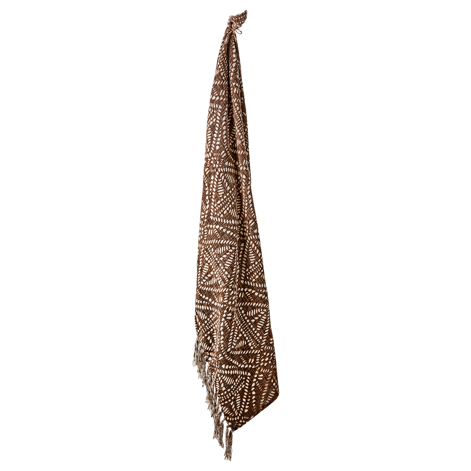 Brown and Cream Cotton Blanket