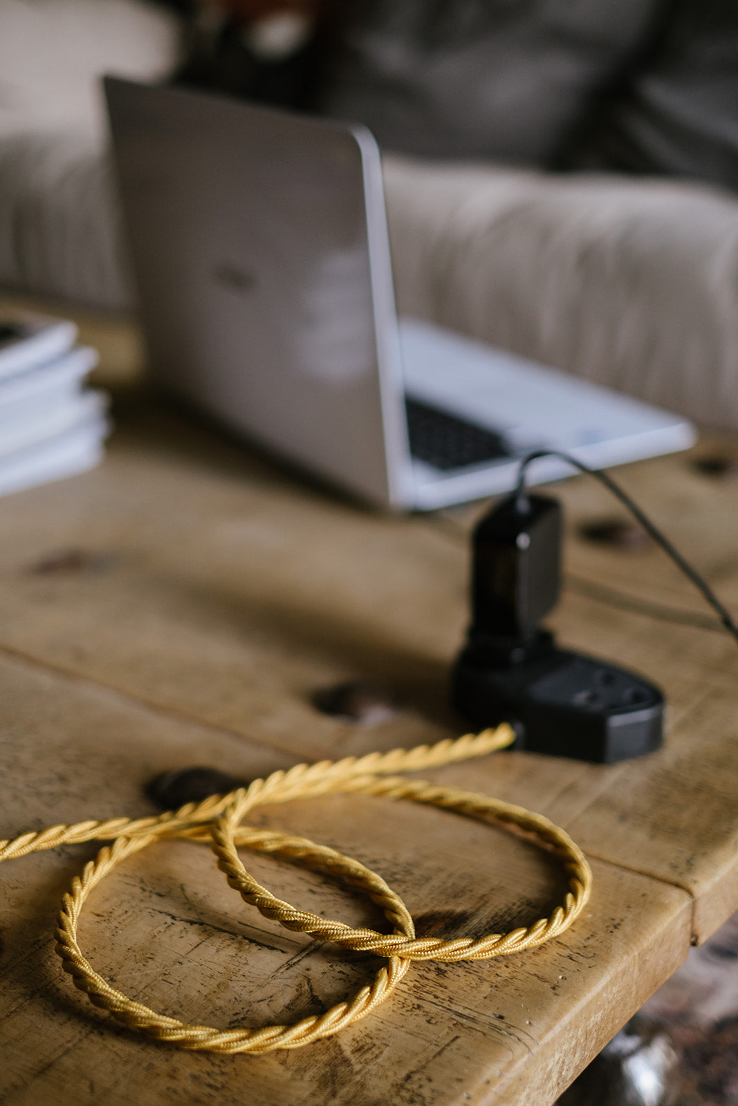 vintage braided extension lead