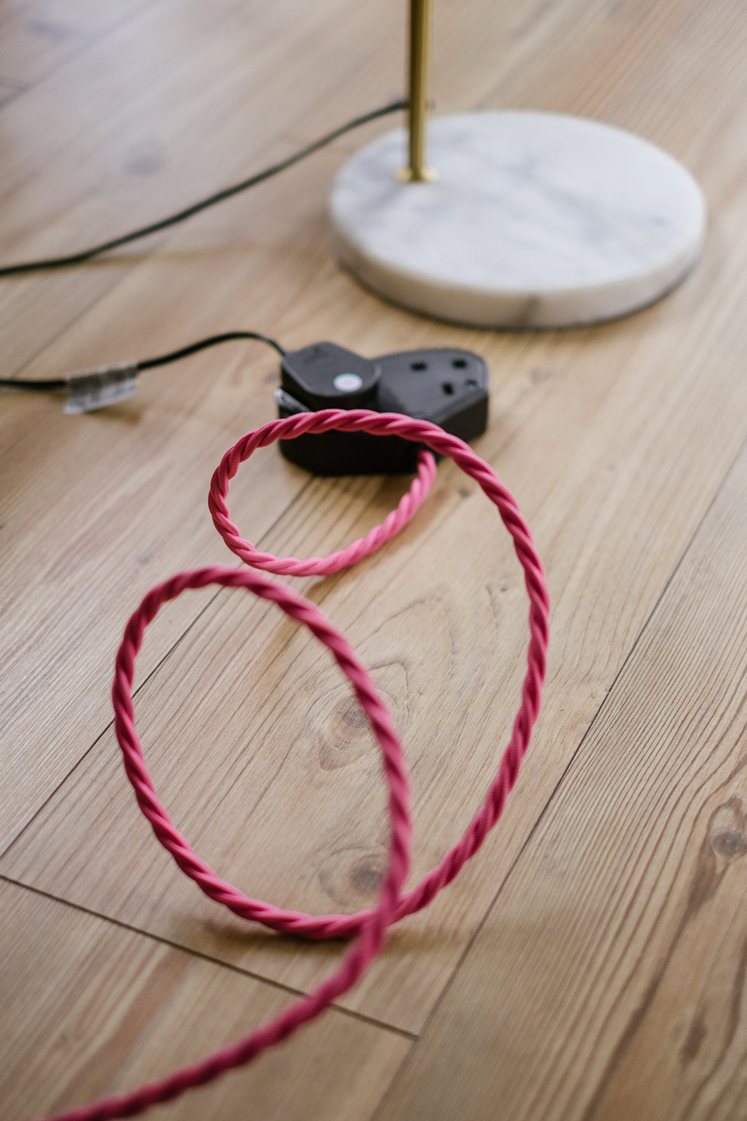 vintage braided extension lead