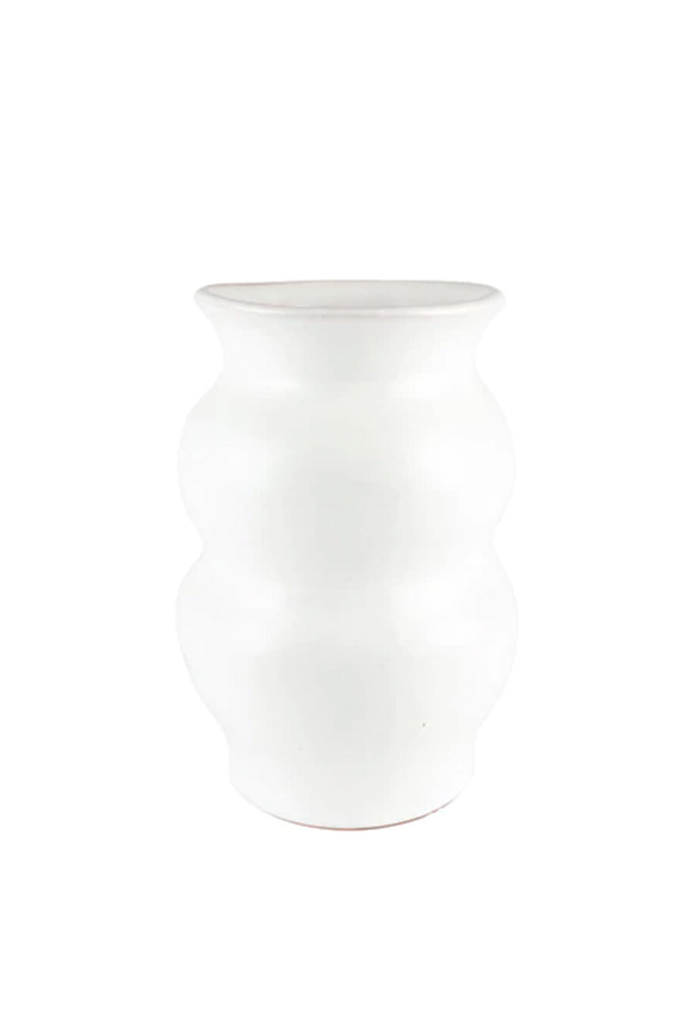 Matte white vase with ripple finish from Amber and Willow