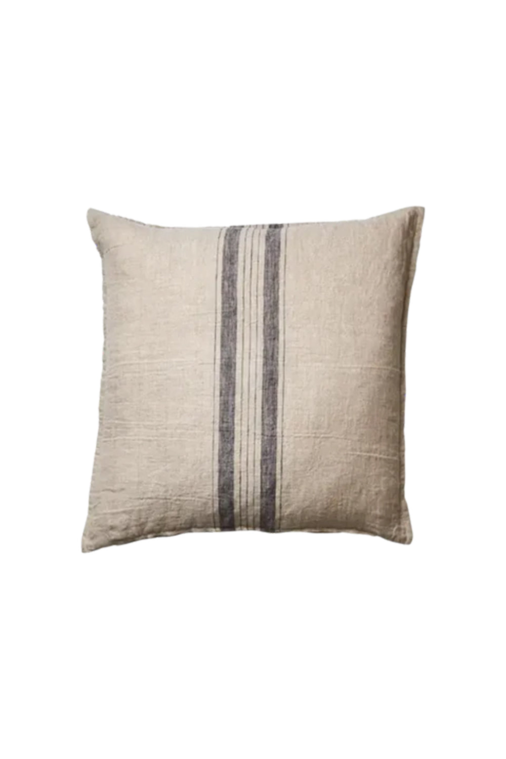 natural linen stripe cushion