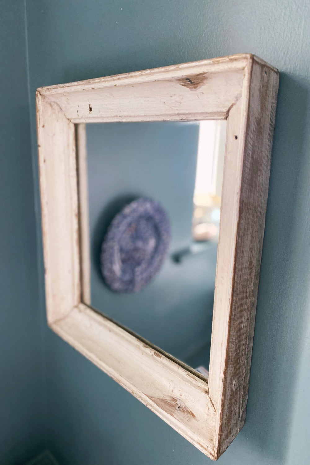 Reclaimed Wood Mirror, Off-White